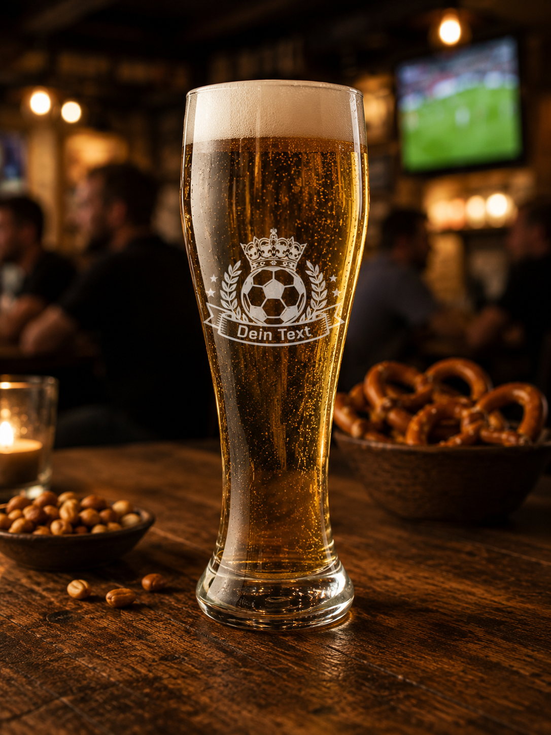 Weizenglas 0,5l mit Gravur – Fußball Fan-Edition | Geschenk für Fußballfans