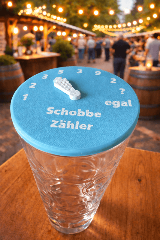 Dubbeglas Deckel mit Zeiger - Schobbe Zähler nicht ganz so ernst!