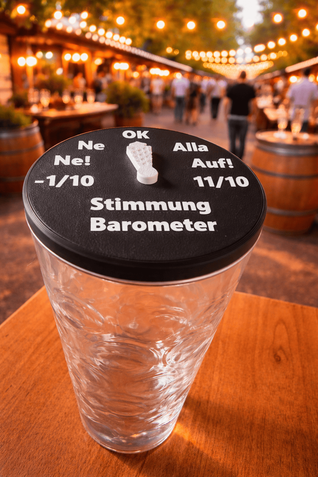 Dubbeglas Deckel mit Zeiger - Stimmungsbarometer. Zeig Deine Stimmung allen!