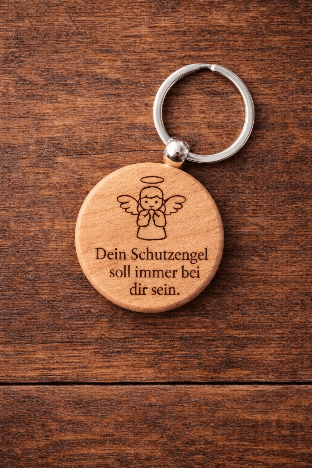 Schutzengel Schlüsselanhänger von Ha1pe.de mit einem schützenden Engelmotiv, ideal für Schlüssel und Taschen.