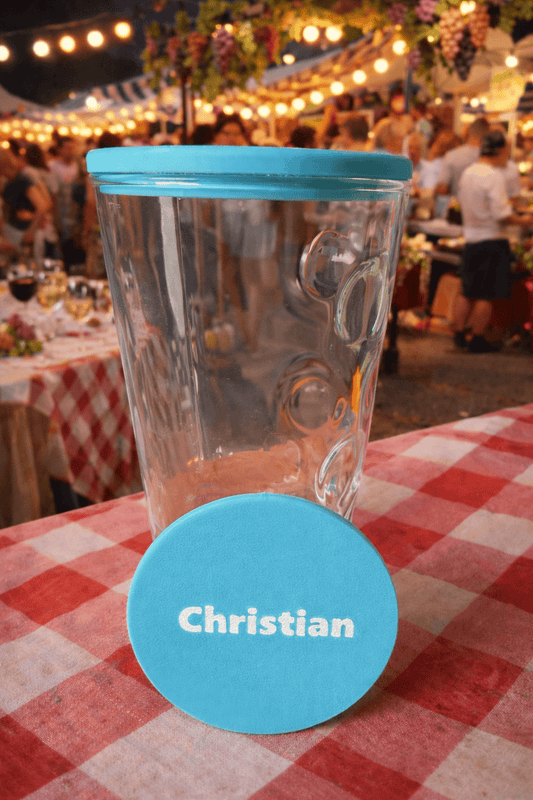 Dubbeglas Untersetzer. Mit personalisierbarem Namen