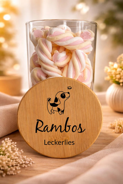 Geschenkglas personalisiert - Hundeleckerlies mit Namen 