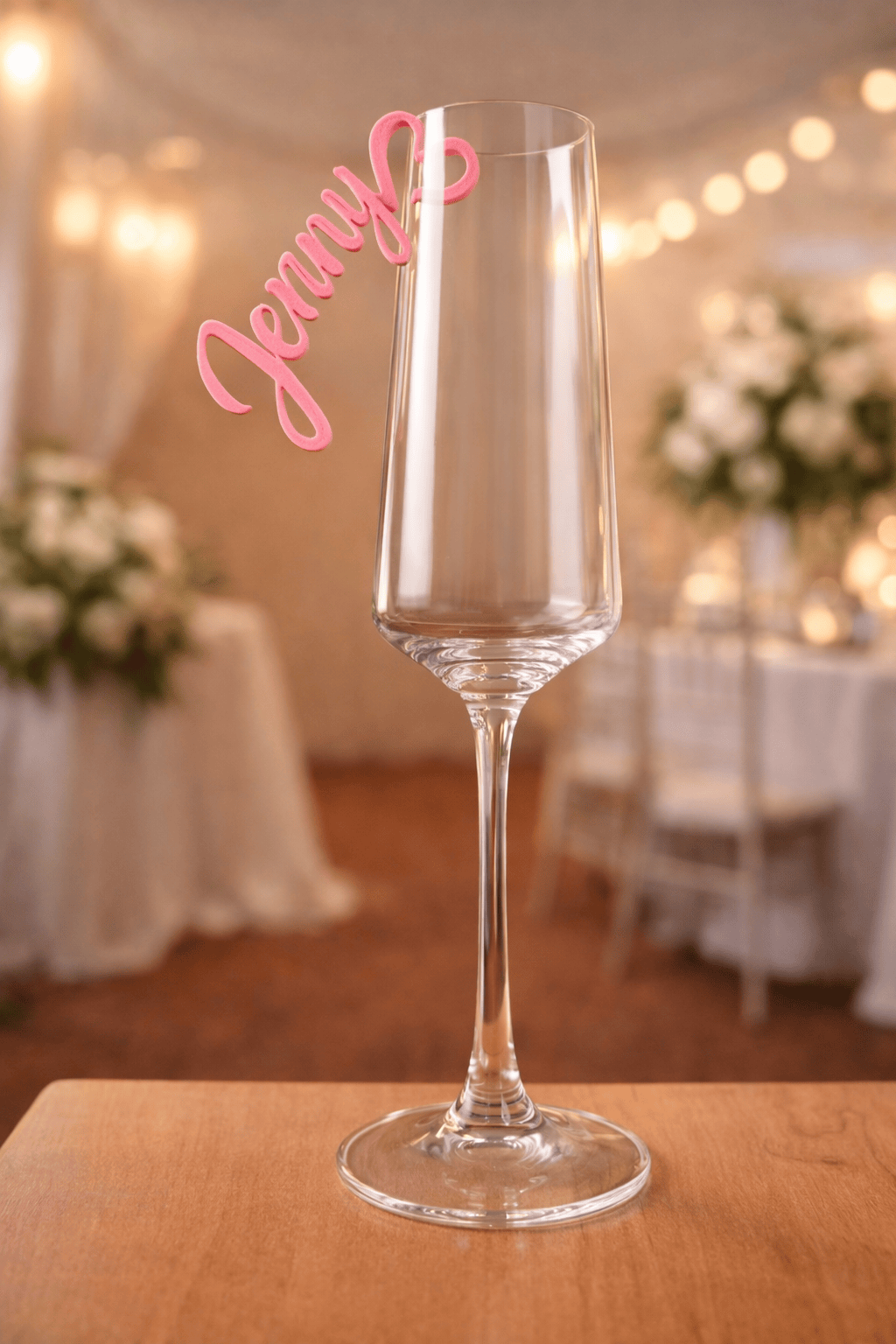 Glasanhänger - Glasmarkierer in Rosa für Weingläser oder Sektgläser, Jenny