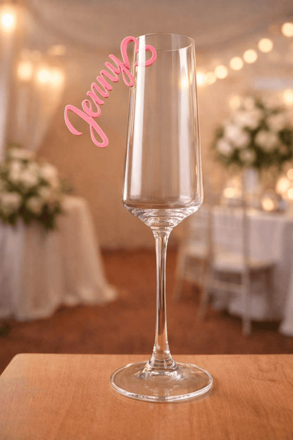 Glasanhänger - Glasmarkierer in Rosa für Weingläser oder Sektgläser, Jenny