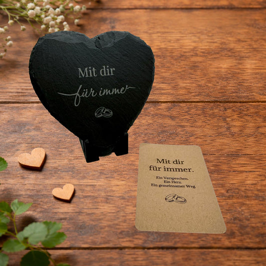 Schieferherz & Kraftpapier-Karte - Ha1pe.de