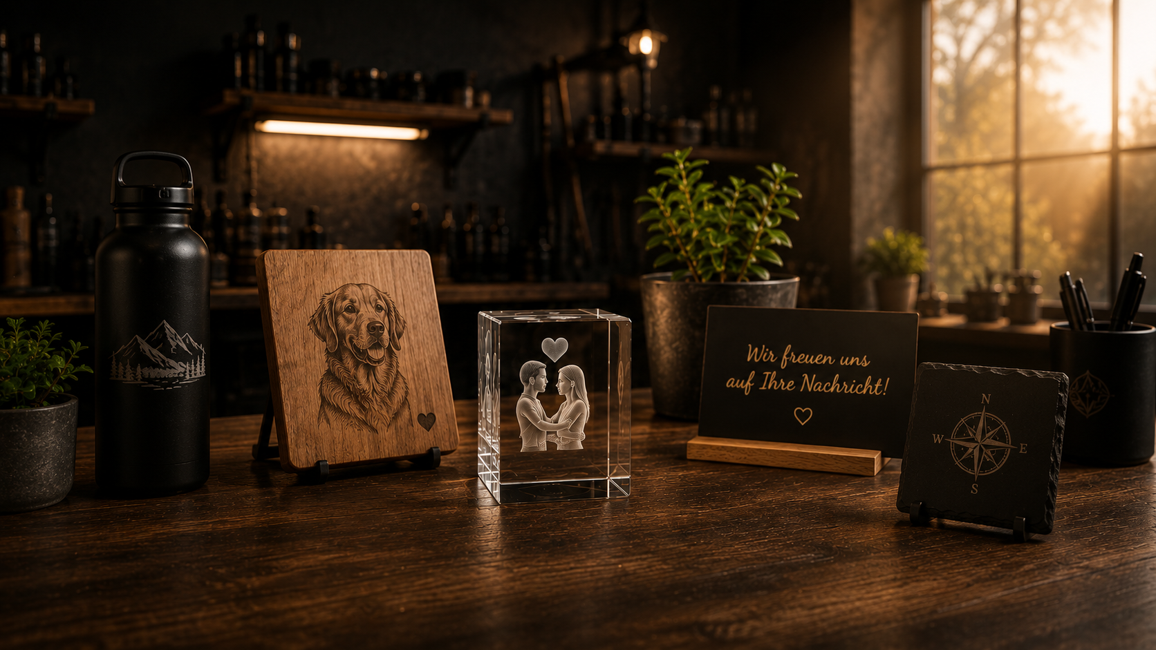 Kontaktiere uns! Personalisierte, hochwertige Gravuren bei Ha1pe.de