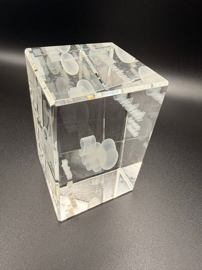 Kristall Rrechteck (K9) mit personalisierter 3D Gravur 