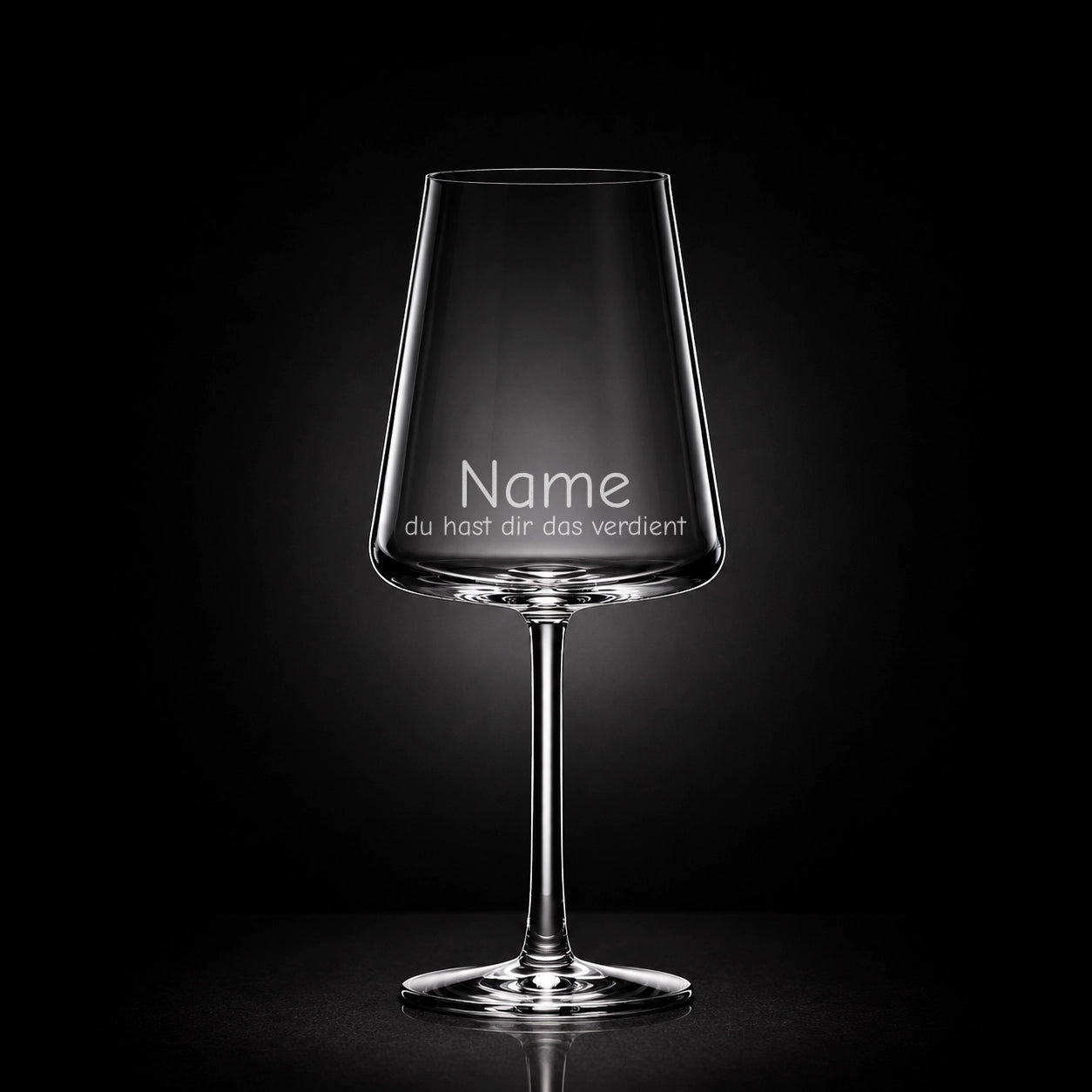 Stölzle Rotweinglas 520ml mit Gravur – [Name] du hast dir das verdient – personalisiertes Geschenk