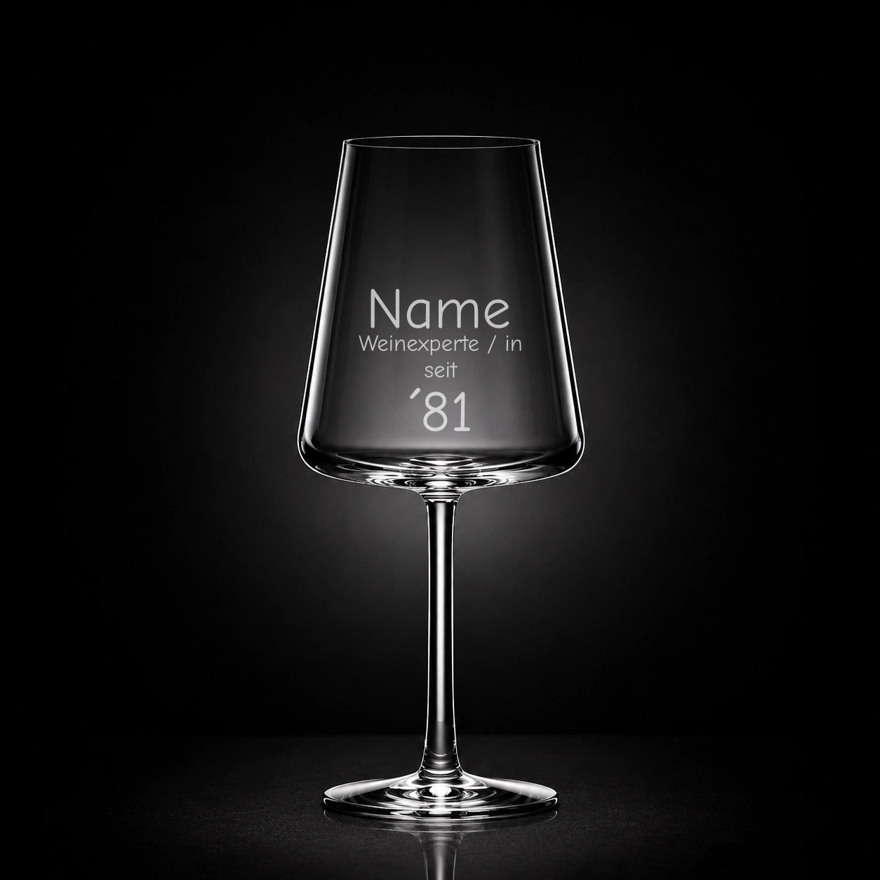 Stölzle Rotweinglas 520ml mit Gravur – [Name] Weinexperte Weinexpertin – lustiger Spruch personalisiert