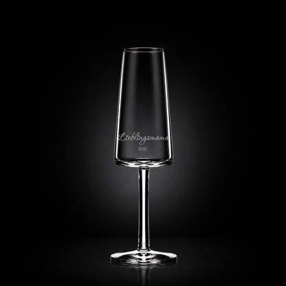 Stölzle Lausitz Sektglas mit deiner eigenen Gravur, personalisiert, spülmaschinenfest und einzigartig wie du - Lieblingsmama