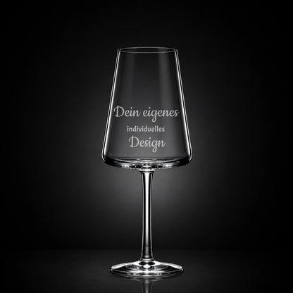 Weißweinglas mit deiner eigenen Gravur, personalisiert, spülmaschinenfest und einzigartig wie du - Dein eigenes Design