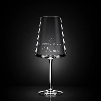 Weißweinglas mit deiner eigenen Gravur, personalisiert, spülmaschinenfest und einzigartig wie du - Für immer meine Mama