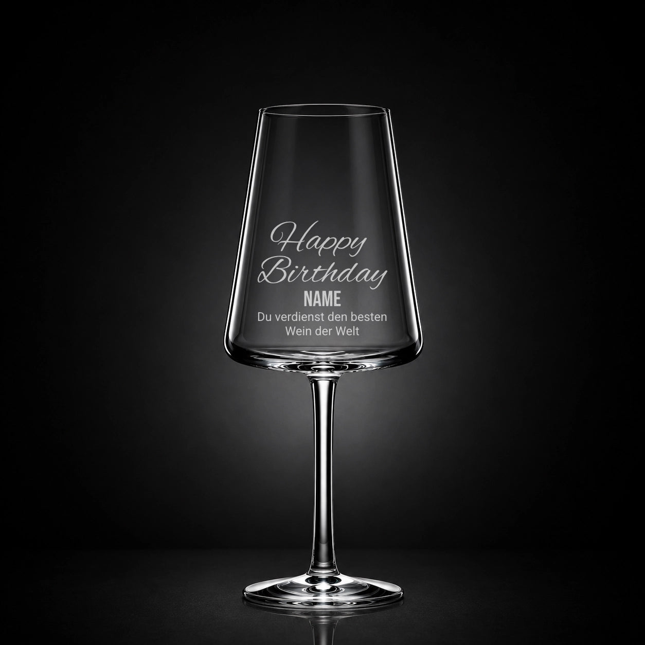 Stölzle Weißweinglas 400ml mit Gravur – Happy Birthday [Name] Du verdienst das beste Bier der Welt