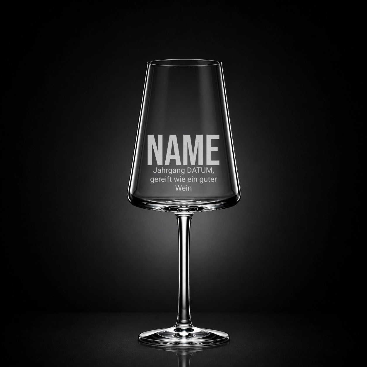 Stölzle Weißweinglas 400ml mit Gravur – [Name] Jahrgang [Datum] gereift wie ein gutes Bier – Geburtstag