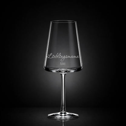 Weißweinglas mit deiner eigenen Gravur, personalisiert, spülmaschinenfest und einzigartig wie du - Lieblingsmama