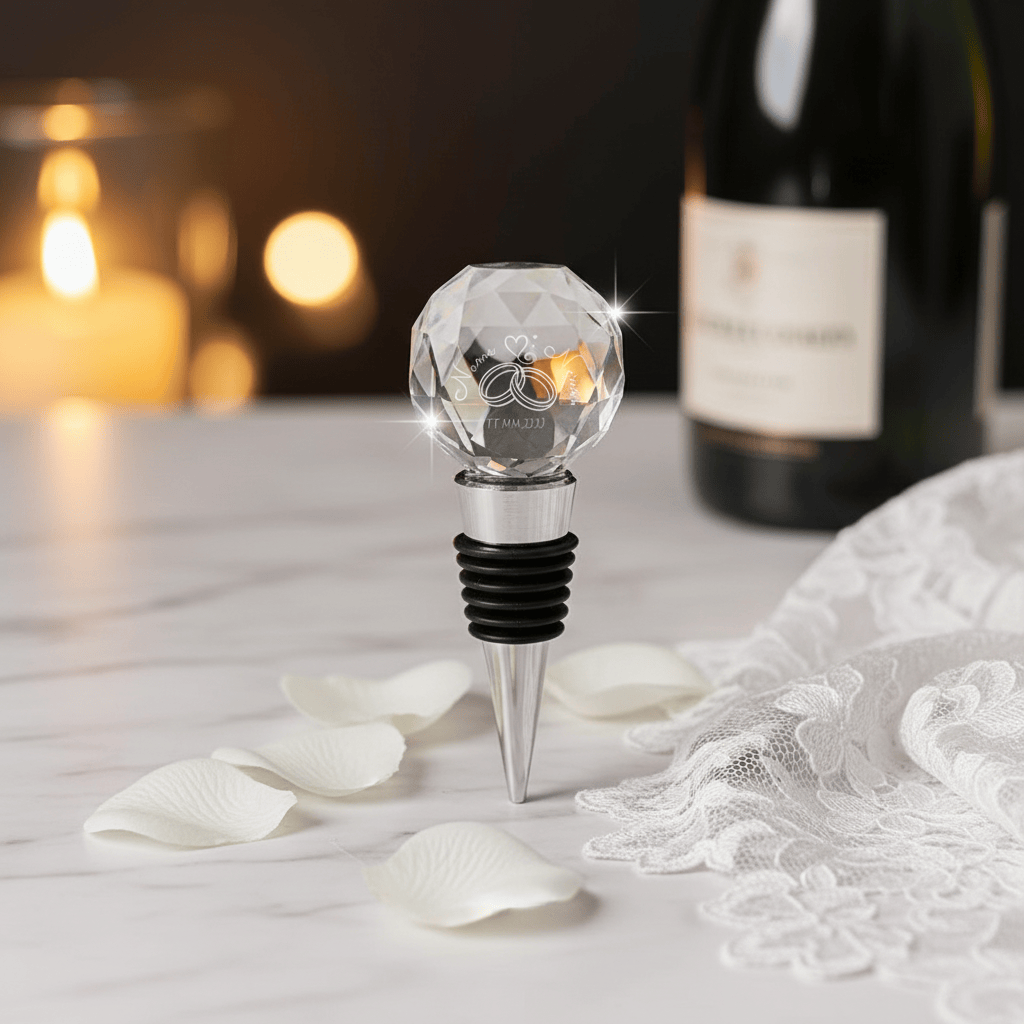 Kristallglas Weinverschluss – Hochzeit