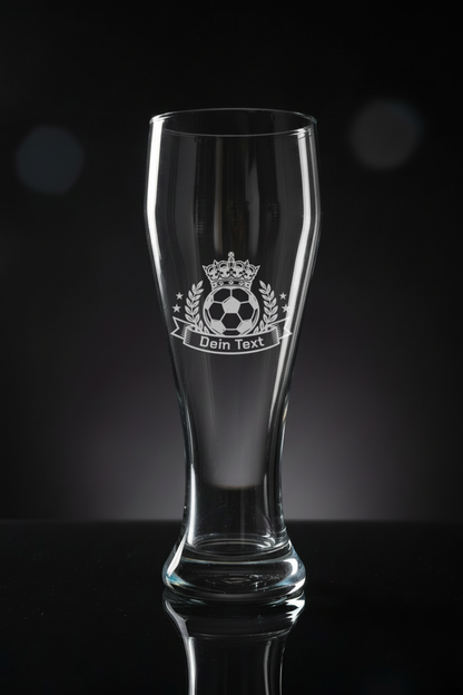 Weizenglas 0,5l mit Gravur – Fußball Fan-Edition | Geschenk für Fußballfans